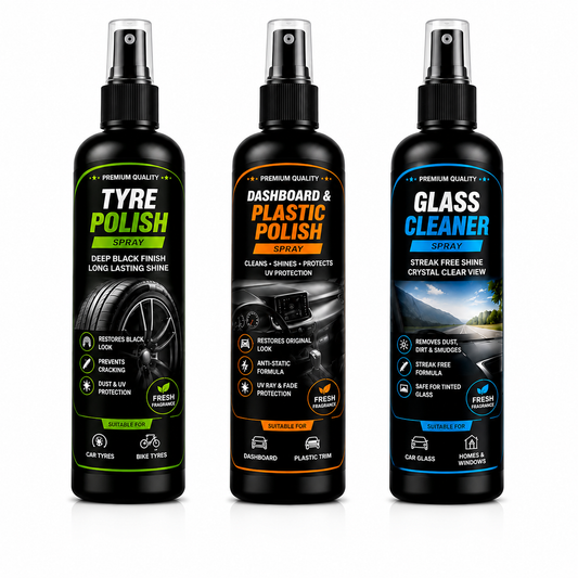 Car Care Combo Pack – 3 in 1 Cleaning & Polish Kit