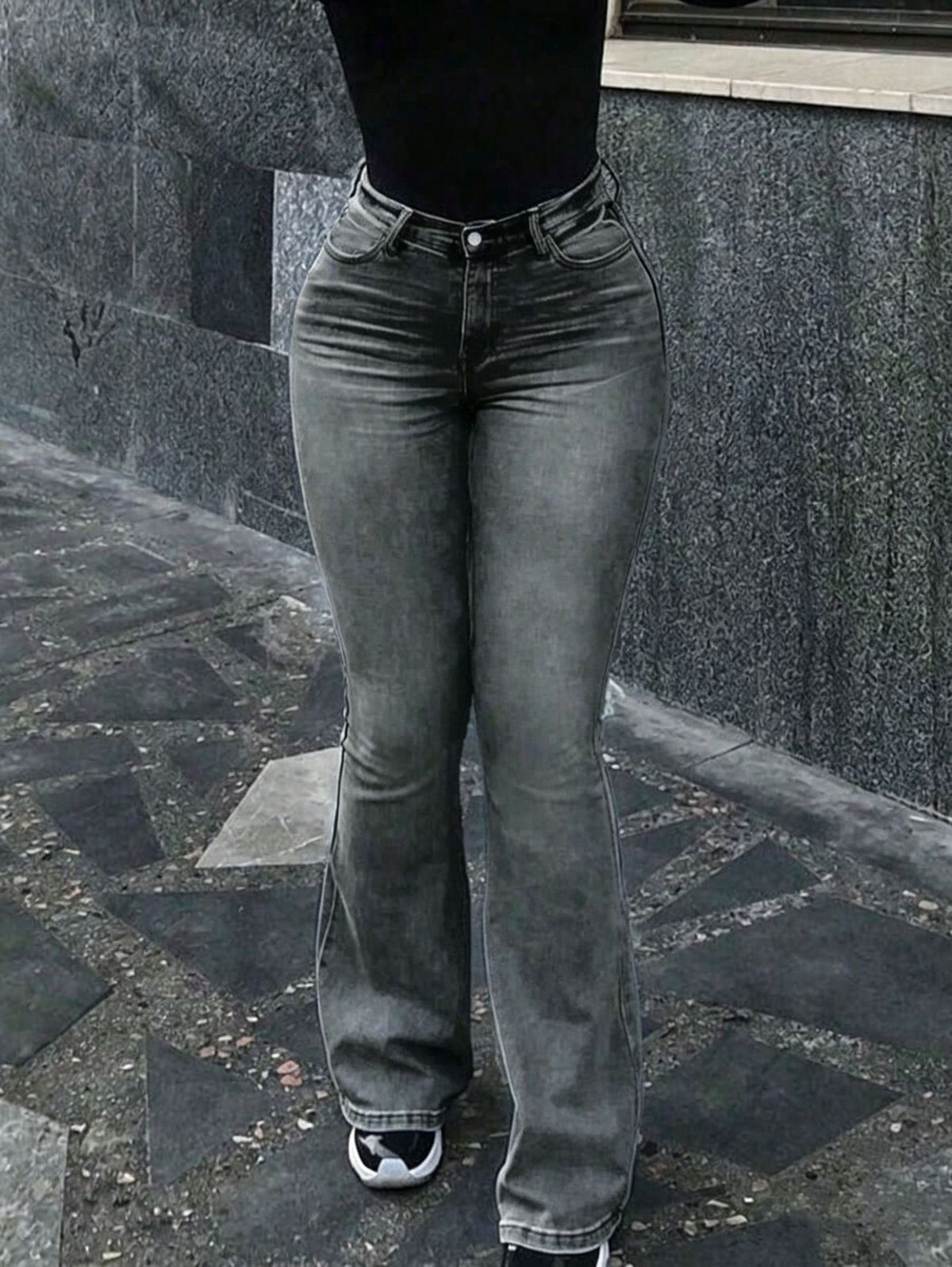 Summer Women's Fashionable Charming Flared Denim Pants, Versatile, Simple and Elegant Long Pants