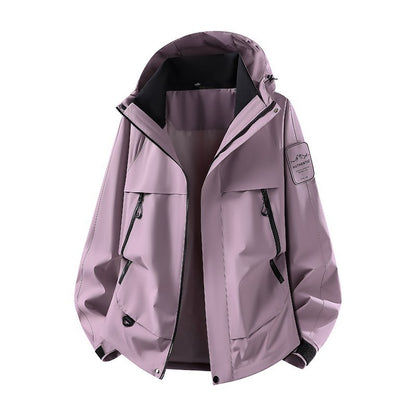 Unisex Hooded Casual Cargo Jacket for Outdoor