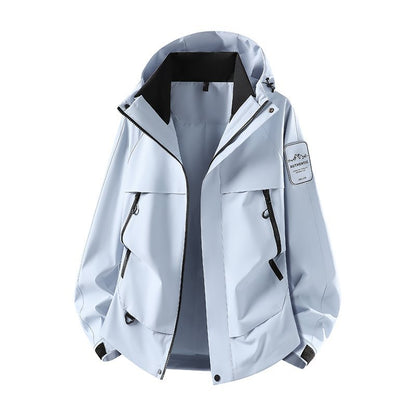 Unisex Hooded Casual Cargo Jacket for Outdoor