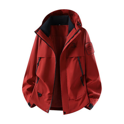 Unisex Hooded Casual Cargo Jacket for Outdoor