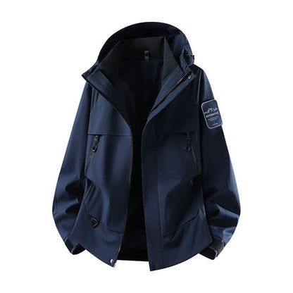 Unisex Hooded Casual Cargo Jacket for Outdoor
