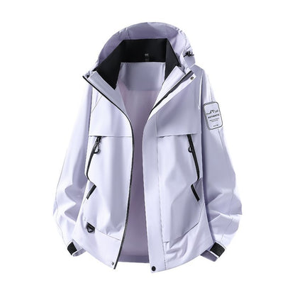 Unisex Hooded Casual Cargo Jacket for Outdoor