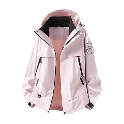 Unisex Hooded Casual Cargo Jacket for Outdoor