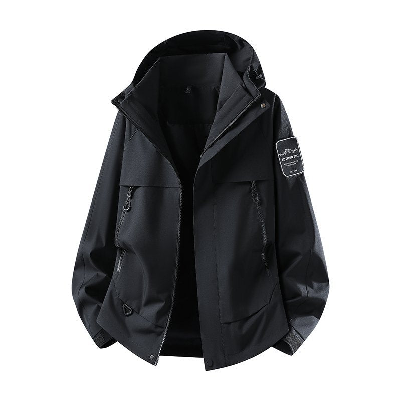 Unisex Hooded Casual Cargo Jacket for Outdoor