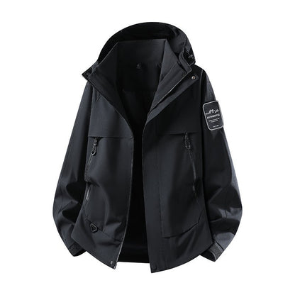 Unisex Hooded Casual Cargo Jacket for Outdoor